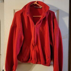 Vintage Red Giorgio Beverly Hills Crop Soft Puffer Jacket Size M